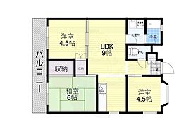 ペジブル武庫之荘東 3LDKの間取図画像