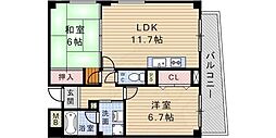 ファミーユ武庫之荘 2LDKの間取図画像