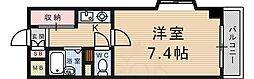 ハビタビリス2 1Kの間取図画像