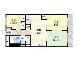 メゾンマルミ武庫之荘 3LDKの間取図画像