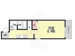 フジパレス阪急武庫之荘駅西V番館 1Kの間取図画像