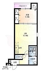 フジパレス武庫之荘本町EAST 1LDKの間取図画像