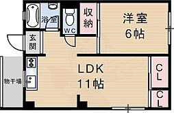 パークマンション武庫之荘 1LDKの間取図画像