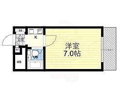 LIESSE園田 1Kの間取図画像