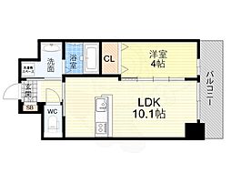 リエール武庫之荘 1LDKの間取図画像
