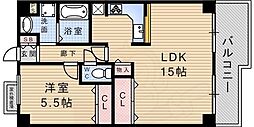 フォレステージュ武庫之荘 1LDKの間取図画像