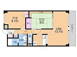 マグノリアプレイス 2LDKの間取図画像