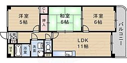ラ・フォーレ武庫之荘 3LDKの間取図画像