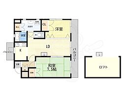 プレシード 2LDKの間取図画像