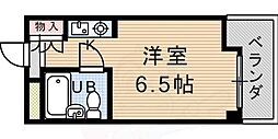 キューブ南武庫之荘3 ワンルームの間取図画像