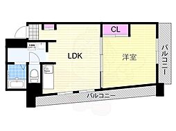塚本ニューコーポ 1LDKの間取図画像