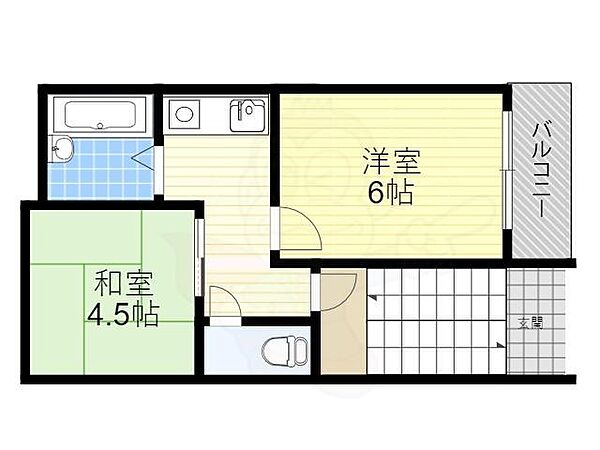 大阪府大阪市西淀川区御幣島２丁目(賃貸マンション2K・2階・26.00㎡)の写真 その2