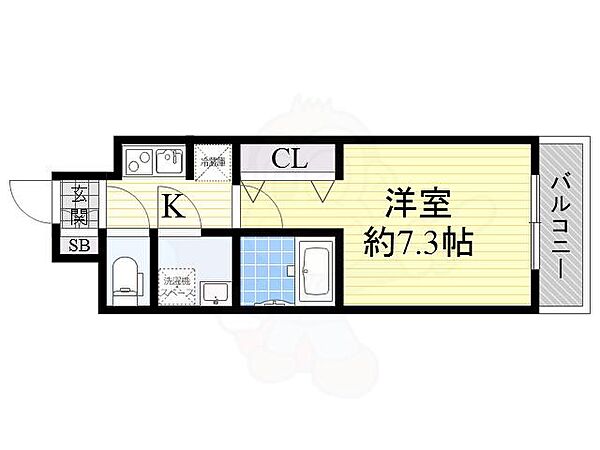 スワンズ大阪アクシオン ｜大阪府大阪市西淀川区姫里２丁目(賃貸マンション1K・2階・25.20㎡)の写真 その2