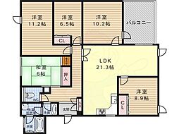 シオンズガーデン花川 4階