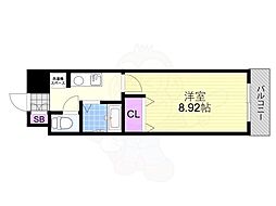 JR東海道・山陽本線 塚本駅 徒歩7分の賃貸マンション 4階1Kの間取り