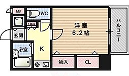 パラシオ塚本3 1Kの間取図画像