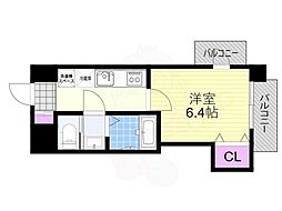 サムティ大阪シティウエスト 1Kの間取図画像
