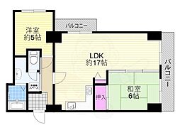 花川アーバンライフ 2LDKの間取図画像