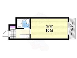 パークサイド塚本 1Kの間取図画像