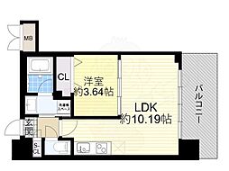 プレジオ御幣島 1LDKの間取図画像