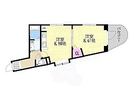 アルカディア 1DKの間取図画像