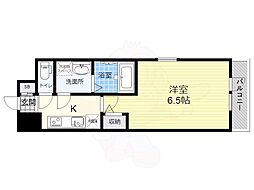 エスリード新北野グランリンク 1Kの間取図画像
