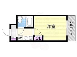 リーガル塚本 1Kの間取図画像