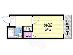 リヒテンハイム 1Kの間取図画像