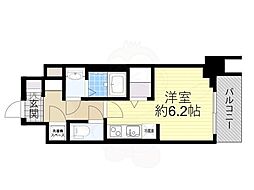 大阪市西淀川区姫里2丁目マンション ワンルームの間取図画像