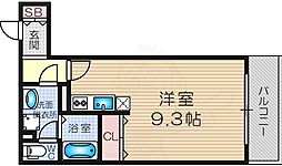 エスポワールナイン ワンルームの間取図画像