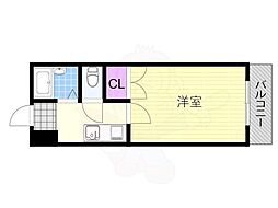 アクロス伸興 1Kの間取図画像