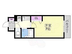 プレサンス御幣島ステーションフロント 1Kの間取図画像