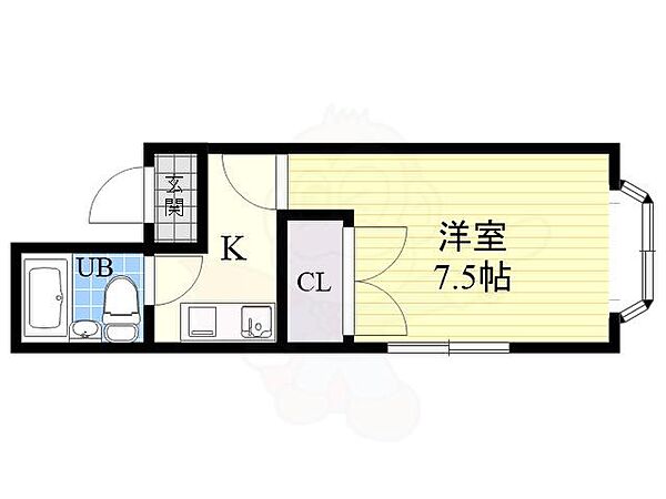 森ハイツ3 401｜大阪府大阪市平野区背戸口５丁目(賃貸マンション1K・4階・18.00㎡)の写真 その2