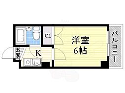 ミタカホーム8 1Kの間取図画像