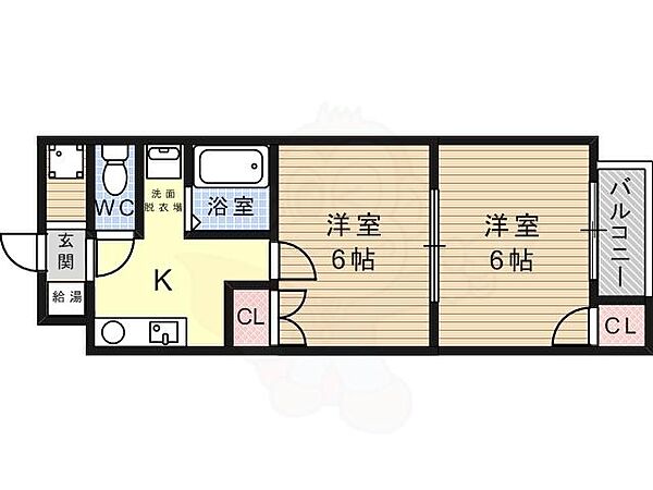 ラベンダーステージ30 202｜大阪府大阪市平野区長吉長原３丁目(賃貸マンション2K・2階・33.20㎡)の写真 その2