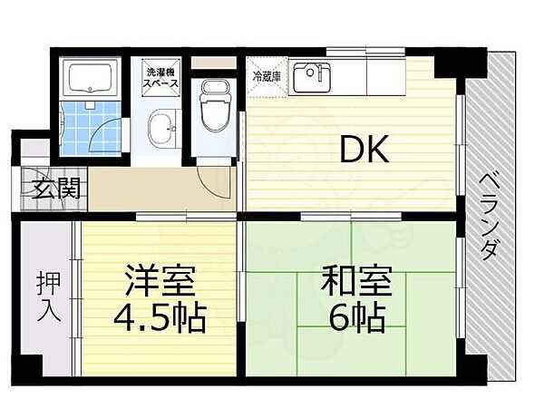 サンヴァリ長吉 ｜大阪府大阪市平野区長吉長原２丁目(賃貸マンション2DK・3階・42.00㎡)の写真 その2