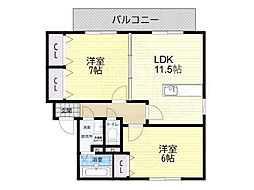 間取図画像 2LDK