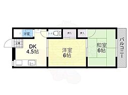 マンション太平2号館太平産業第3ビル 2DKの間取図画像