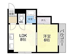 エンパイヤシティー 1LDKの間取図画像