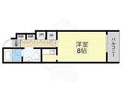 カーサマニエラ ワンルームの間取図画像