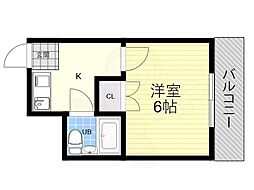 メゾン・ド・ソレイユ松野 1Kの間取図画像