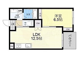 Lianola Hirano WEST 1LDKの間取図画像