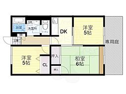 クレスト・K 3DKの間取図画像