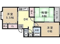 パークサンハイツ ワンルームの間取図画像