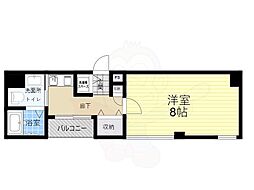 イーストコート ワンルームの間取図画像