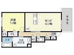 アデレード 1LDKの間取図画像