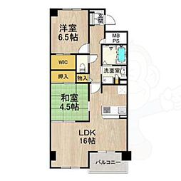 シャーメゾン白鷺 2LDKの間取図画像