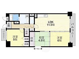 グレーシィ喜連 3LDKの間取図画像