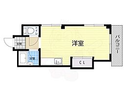 メゾンかせの ワンルームの間取図画像