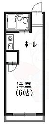 住道ハイツ 1Kの間取図画像